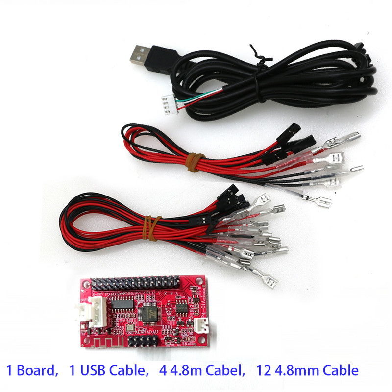 Belaidis „Bluetooth Arcade Zero Delay“ USB plokštė vairasvirtės koduotuvas PCB „Sanwa Game Stick“ valdiklis IOS PS4 „Android 1“ valdymas „pasidaryk pats“