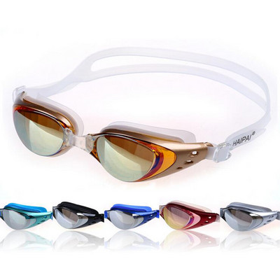 Мъже Жени Професионални галванични противозамъгляващи UV защита Waterppoof Басейн Очила за плуване Водни очила Очила Тапи за уши