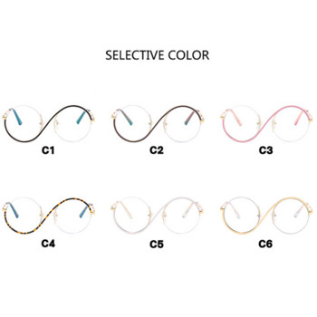 1Pc Νέα Anti Blue Light Γυαλιά Υπολογιστών Γυναικεία Μεταλλικά Half S Frame Γυαλιά Γυαλιά Γυαλιά Flat Lens Διαφανής Σκελετός