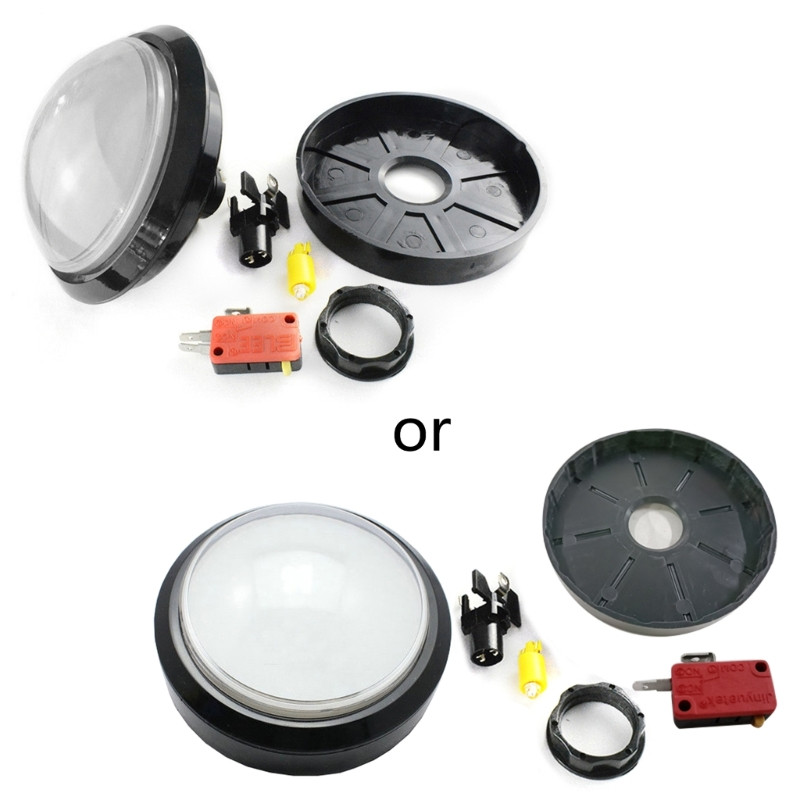 100 mm suur ümmargune surunupp LED, mis on valgustatud mikrolülitiga DIY Arcade 12 V suure kupli valguslüliti jaoks