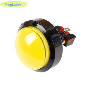 yinglucky 2pcs Big Dome Pushbutton 60mm Φωτιζόμενα κουμπιά Arcade Push Buttons Led 12v Power Button Switch Button with Microswitch
