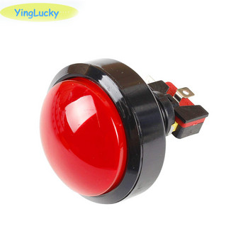 yinglucky 2pcs Big Dome Pushbutton 60mm Φωτιζόμενα κουμπιά Arcade Push Buttons Led 12v Power Button Switch Button with Microswitch