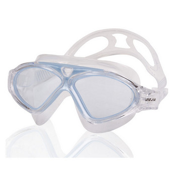 JIEJIA Очила за плуване Прозрачна версия Очила за гмуркане Професионални спортни очила против замъгляване Големи водоустойчиви очила за плуване за възрастни