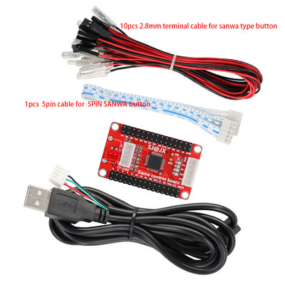 Zero Delay Board DIY Arcade USB kodeerija tugi PC/ PS3 / Raspberry Pi / Android / Hitbox koos SANWA juhtkangi nupu juhtkaabliga