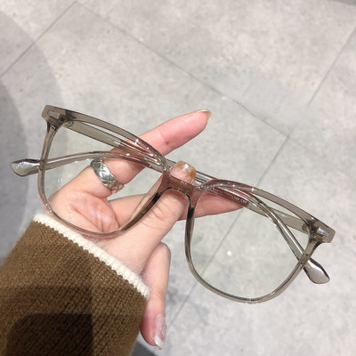 Ochelari retro de marcă verde măsline anti lumină albastră Versiune pentru bărbați și femei. Moda coreeană