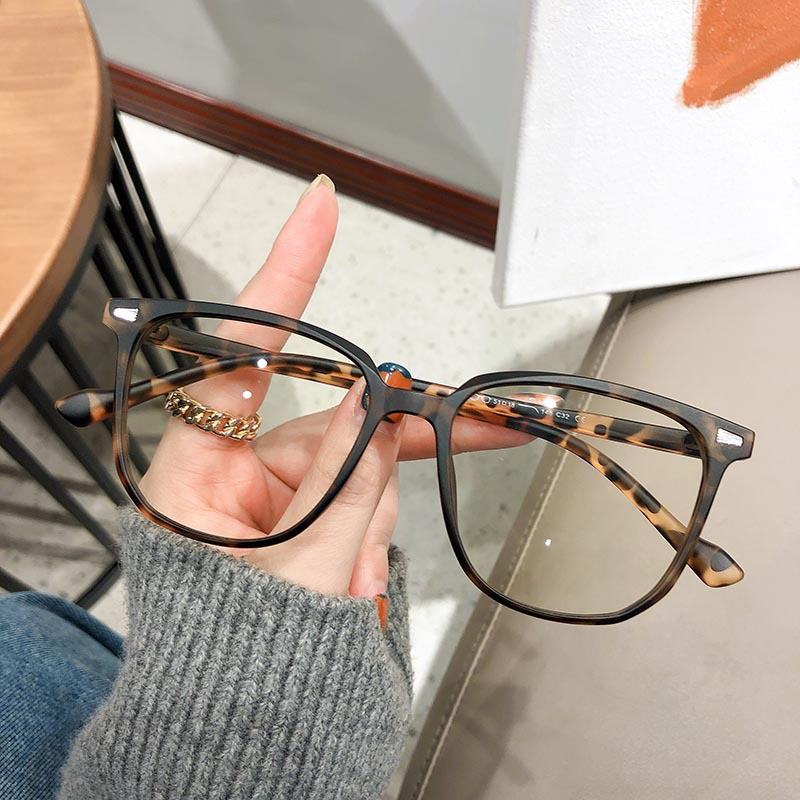 Ochelari retro de marcă verde măsline anti lumină albastră Versiune pentru bărbați și femei. Moda coreeană