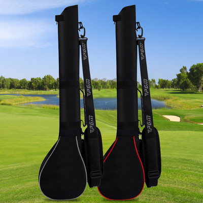 Foldable Golf Carry Pack Lightweight Can Hold 3 Clubs Golf Stand Carry Bag Soft Rubber Handle Golf Clubs Bag for Men and Women