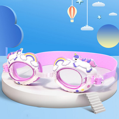 Gyerekek Gyerekek Aranyos Rajzfilm Úszószemüveg Úszómedence Vízálló Ködvédő Szemüveg Vízisport Búvárkodás Szörf Szemüveg füldugóval