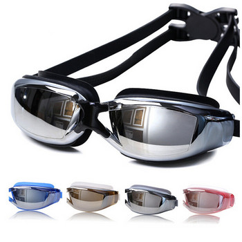 Летни дамски мъжки очила за плуване Късогледство против замъгляване Професионални водоустойчиви очила за гмуркане с диоптър -1,5 до -8,0