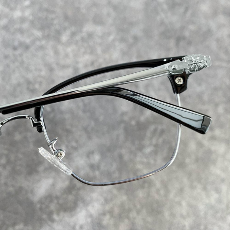 Madingi metaliniai kvadratiniai anti-mėlynai šviesūs akiniai moterims vyriški klasikiniai pusiau be rėmeliai akinių rėmeliai, skaidrūs kompiuterio akiniai