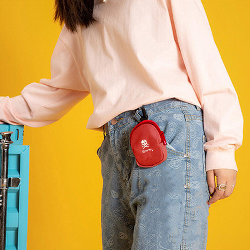 Golfo kamuoliukų krepšys Golfo kamuoliukų laikymo krepšys Mini naujas kabantis juosmens kaukolė Mažas kamuoliukų krepšys, poliesterio pluoštas, lauke nešiojami golfo reikmenys