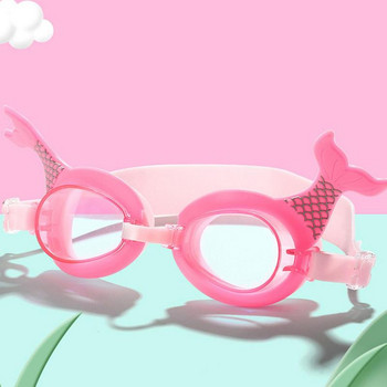 Професионални очила за плуване Момиче Анимационни очила за плуване с тапа за уши Водоустойчиви против мъгла Очила за плуване за деца Детски подаръци