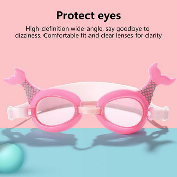 Професионални очила за плуване Момиче Анимационни очила за плуване с тапа за уши Водоустойчиви против мъгла Очила за плуване за деца Детски подаръци
