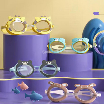 Картонени очила за плуване Очила Меки силиконови водни очила за басейн Модни очила за плуване за момчета Момичета Дете 2-12 години Тийнейджъри