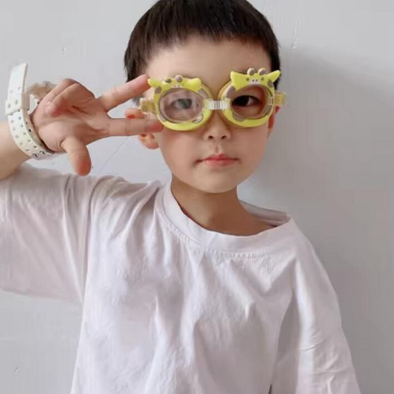 Ochelari de înot din carton Ochelari de protecție din silicon moale Ochelari de protecție pentru piscină cu apă Ochelari de înot la modă pentru băieți Fete Copii 2-12 ani Adolescenți