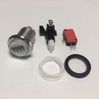 1 TK kroomkattega valgustatud mängusaali surunupp 5V 12v LED-mündinupp mikrolülitiga 1P 2P KREDIIDI PAUS