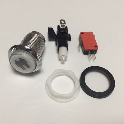 1 TK kroomkattega valgustatud mängusaali surunupp 5V 12v LED-mündinupp mikrolülitiga 1P 2P KREDIIDI PAUS