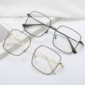 Dideli akiniai su rėmeliu Moterims Skaidrūs Akiniai Mergaitėms Akiniai Studentams Akiniai Akiniai Madingi Akiniai Kompiuteriniai Akiniai Mėlyni Šviesūs Akiniai Gafas