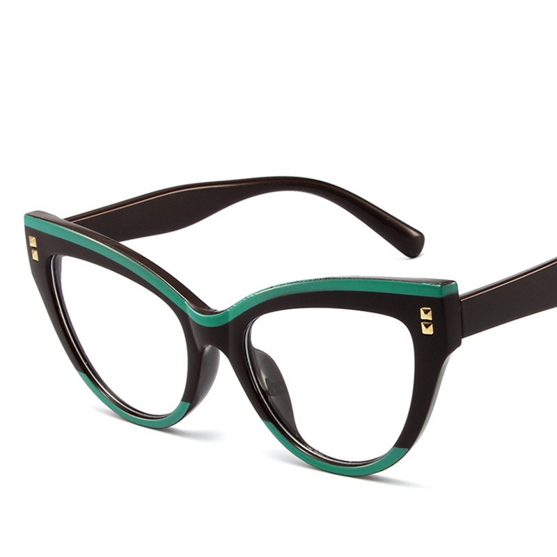 Hot Cat Eye Anti-blue Light Blocking Naočale Vintage Zakovice Black White Panda Flat Mirror New ins Trend Okviri za naočale
