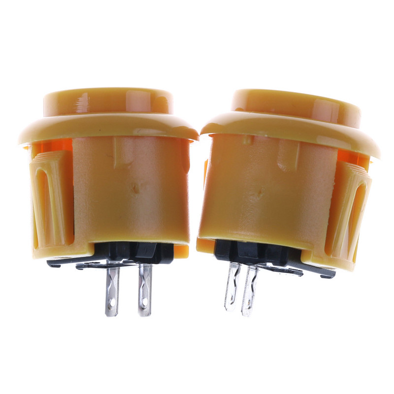 2 vnt. spintos žaidimų mašinos priedas 24 mm arkadiniai mygtukai apvalūs mygtukai/arkadiniai su jungikliu