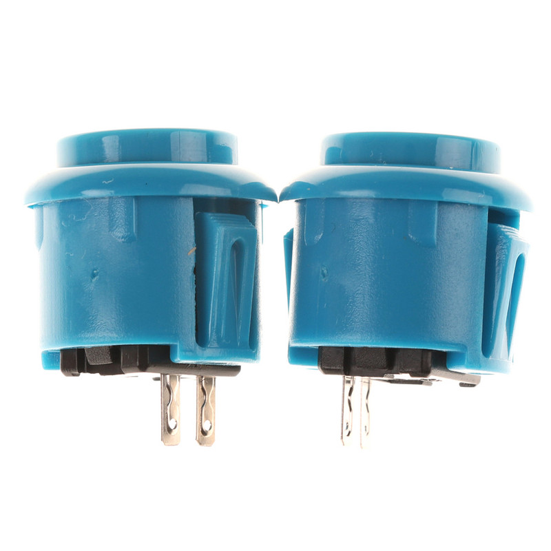 2 vnt. spintos žaidimų mašinos priedas 24 mm arkadiniai mygtukai apvalūs mygtukai/arkadiniai su jungikliu