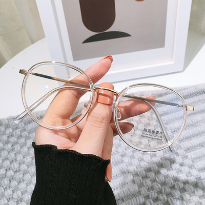 Klasiskas Retro Anti-Blue Light Brilles Apaļas Metāla Rāmis Zīmols Dizainers Modes Caurspīdīgas Datorbrilles Optiskās Brilles