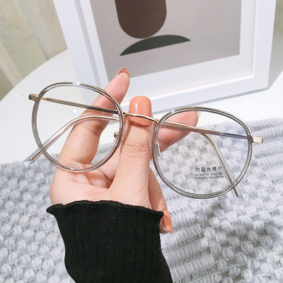 Klasiskas Retro Anti-Blue Light Brilles Apaļas Metāla Rāmis Zīmols Dizainers Modes Caurspīdīgas Datorbrilles Optiskās Brilles
