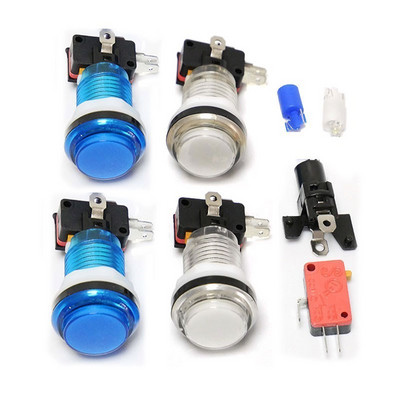 10 buc. Buton de mașină de arcade LED Snap 28mm Miroswitch translucid Butoane de iluminare pentru DIY Raspberry pi MAME PC Pandora Game