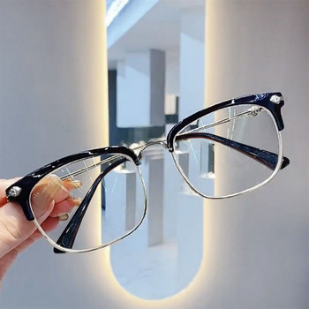 Κλασικά ανδρικά γυαλιά αντιμπλε φωτός χωρίς στεφάνι Γυαλιά γυαλιά με φίλτρο τετράγωνης ακτίνας Σκελετοί Γυναικεία γυαλιά υπολογιστή