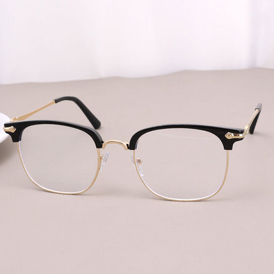 Klasikiniai pusiau ratlankiai anti mėlyni šviesą blokuojantys akiniai vyrams, kvadratiniai spindulių filtrai, akinių rėmeliai, kompiuterių moteriški akiniai