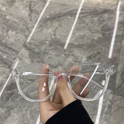 Anti Blue Light Prillid Naiste Meeste Läbipaistvad Ümmargused Prillid Blokeerivad Prillid Arvuti Lugemisprillid Raam Optilised Prillid