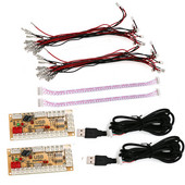 2 Nulinės delsos nustatymas Arkadinių žaidimų USB kodavimo įrenginys prie kompiuterio Raspberry Pi vairasvirtės valdymas SANWA mygtuko laidas 2 grotuvai, pasidaryk pats