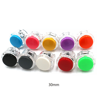 10 tk läbipaistev arkaadmäng 30 mm / 24 mm nupp Asenda SANWA OBSF-30 OBSC-30 JAMMA lauamündimasin DIY