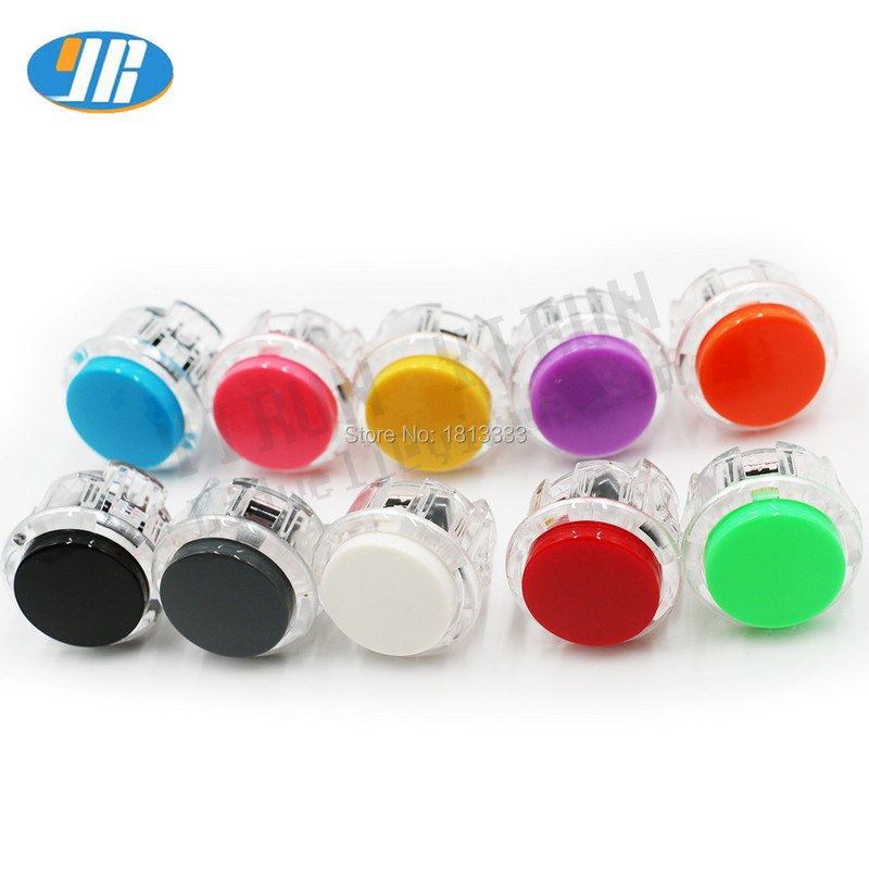 10 tk läbipaistev arkaadmäng 30 mm / 24 mm nupp Asenda SANWA OBSF-30 OBSC-30 JAMMA lauamündimasin DIY