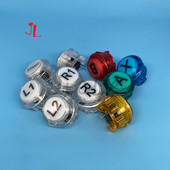 10PCS Copy SANWA OBSC Arcade Game Push Button Cherry MX Microswitch Logo XY Start Select for PC MAME Raspberry Pi USB Controller