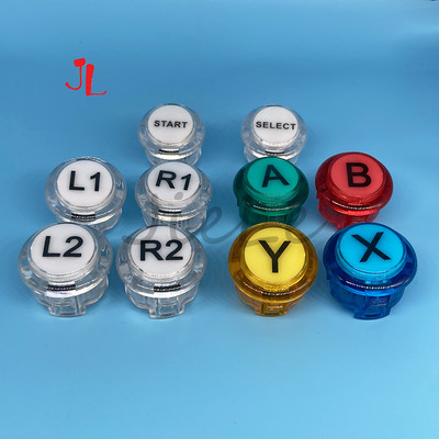 10PCS Copy SANWA OBSC Arcade Game Push Button Cherry MX Microswitch Logo XY Start Select for PC MAME Raspberry Pi USB Controller