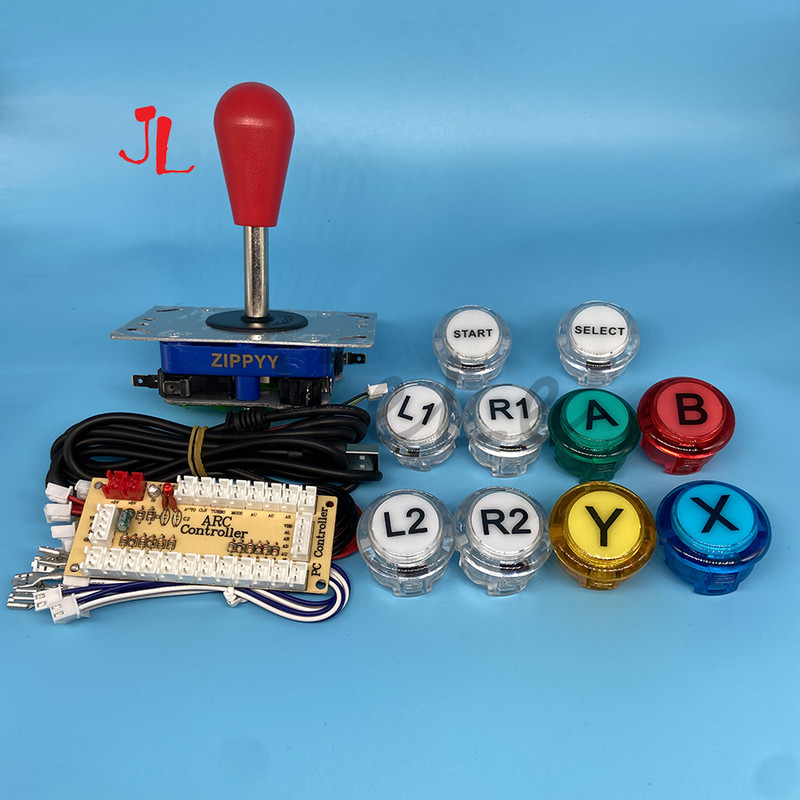 10PCS Copy SANWA OBSC Arcade Game Push Button Cherry MX Microswitch Logo XY Start Select for PC MAME Raspberry Pi USB Controller