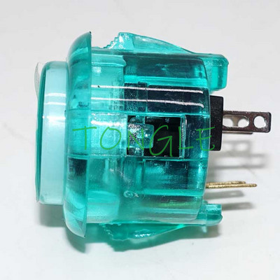 4 vnt. arkadinis mygtukas, 24 mm 30 mm skaidrūs jungiklio mygtukai LED apšvietimas 5 V 12 V, skirtas „pasidaryk pats“ Raspberry Pi MAME PC Pandora žaidimui