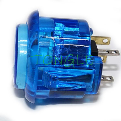 4 vnt. arkadinis mygtukas, 24 mm 30 mm skaidrūs jungiklio mygtukai LED apšvietimas 5 V 12 V, skirtas „pasidaryk pats“ Raspberry Pi MAME PC Pandora žaidimui