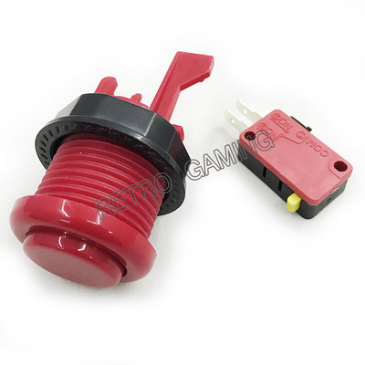 10 buc. Buton american în stil Happ cu microîntrerupător, versiune scurtă pentru piese de dulap arcade DIY Jamma MAME Jamma Jocuri pentru PC