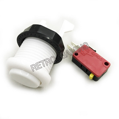 10 buc. Buton american în stil Happ cu microîntrerupător, versiune scurtă pentru piese de dulap arcade DIY Jamma MAME Jamma Jocuri pentru PC