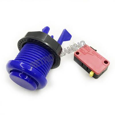 10 buc. Buton american în stil Happ cu microîntrerupător, versiune scurtă pentru piese de dulap arcade DIY Jamma MAME Jamma Jocuri pentru PC