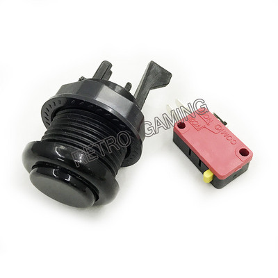 10 buc. Buton american în stil Happ cu microîntrerupător, versiune scurtă pentru piese de dulap arcade DIY Jamma MAME Jamma Jocuri pentru PC