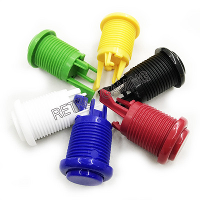 10 buc. Buton american în stil Happ cu microîntrerupător, versiune scurtă pentru piese de dulap arcade DIY Jamma MAME Jamma Jocuri pentru PC