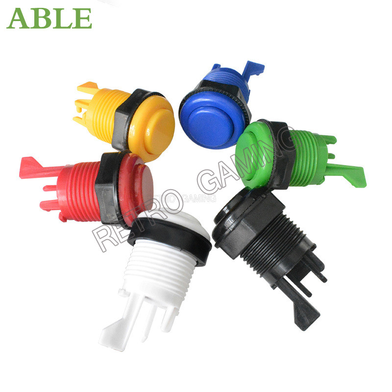 10 buc. Buton american în stil Happ cu microîntrerupător, versiune scurtă pentru piese de dulap arcade DIY Jamma MAME Jamma Jocuri pentru PC