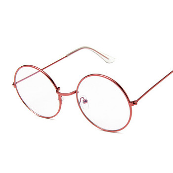 Винтидж кръгли очила с прозрачни лещи Модни златни очила с кръгла метална рамка Оптични очила за мъже и жени Рамка за очила Фалшиви очила