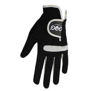 Опаковка от 1 бр. Мъжки ръкавици за голф за лява/дясна ръка Микро меки влакна, дишащи нехлъзгащи се ръкавици за голф, мъжки цвят черен