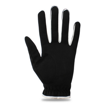 Опаковка от 1 бр. Мъжки ръкавици за голф за лява/дясна ръка Микро меки влакна, дишащи нехлъзгащи се ръкавици за голф, мъжки цвят черен