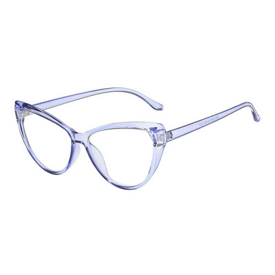 2022 m. nauji Cat Eye anti-mėlyni šviesūs akiniai moterims, vyriški skaidraus rėmo akių apsauga, itin lengvi akiniai biuro kompiuterio akiniai