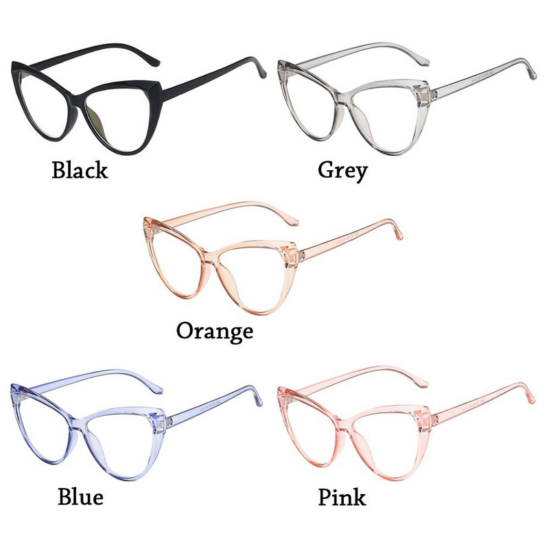 2022 m. nauji Cat Eye anti-mėlyni šviesūs akiniai moterims, vyriški skaidraus rėmo akių apsauga, itin lengvi akiniai biuro kompiuterio akiniai